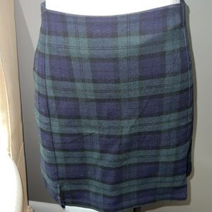 Brandy Melville classic blue & green plaid mini skirt